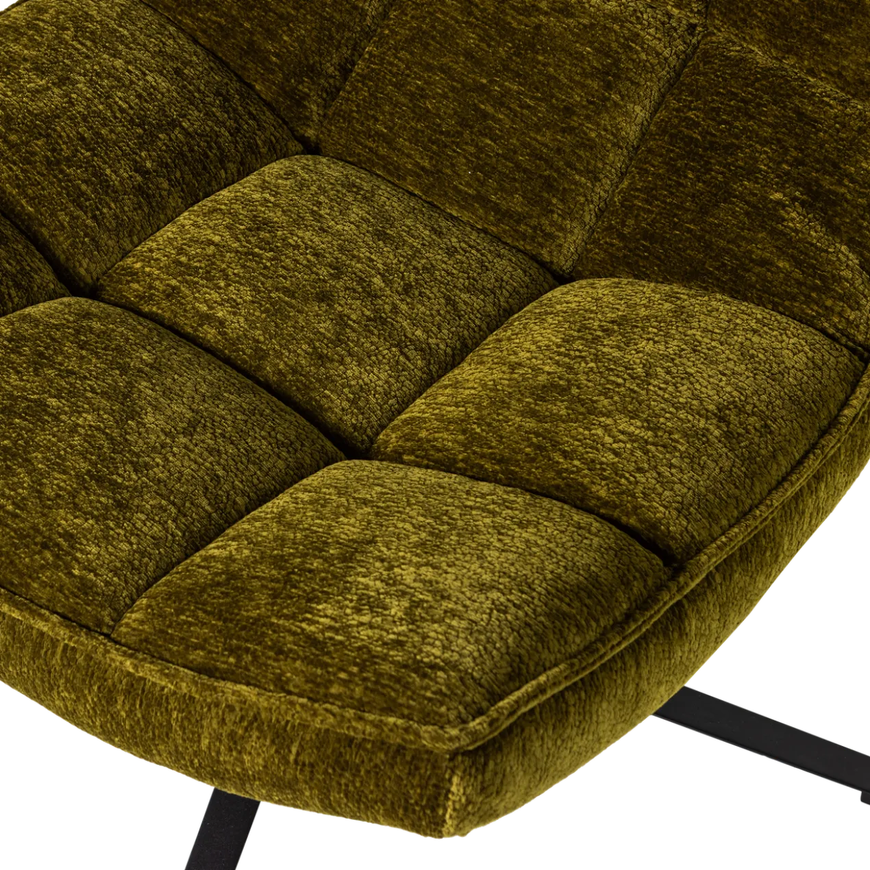 Maudi draaifauteuil chenille structuur groen