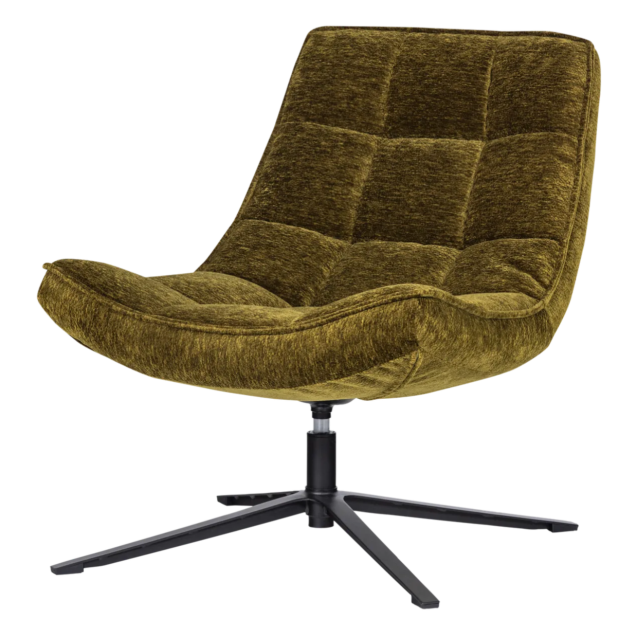 Maudi draaifauteuil chenille structuur groen