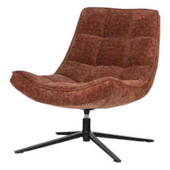 Maudi draaifauteuil chenille structuur bruin