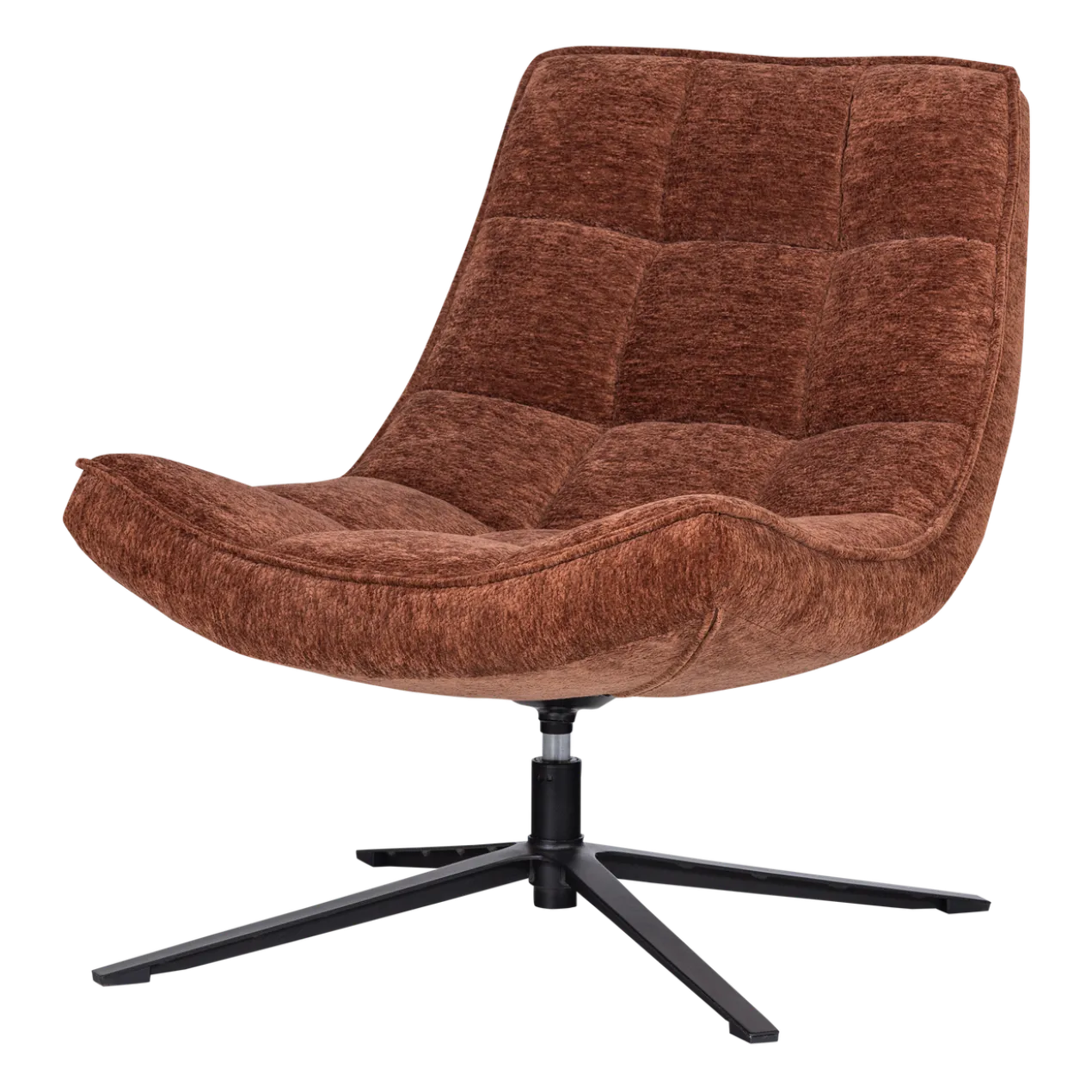 Maudi draaifauteuil chenille structuur bruin