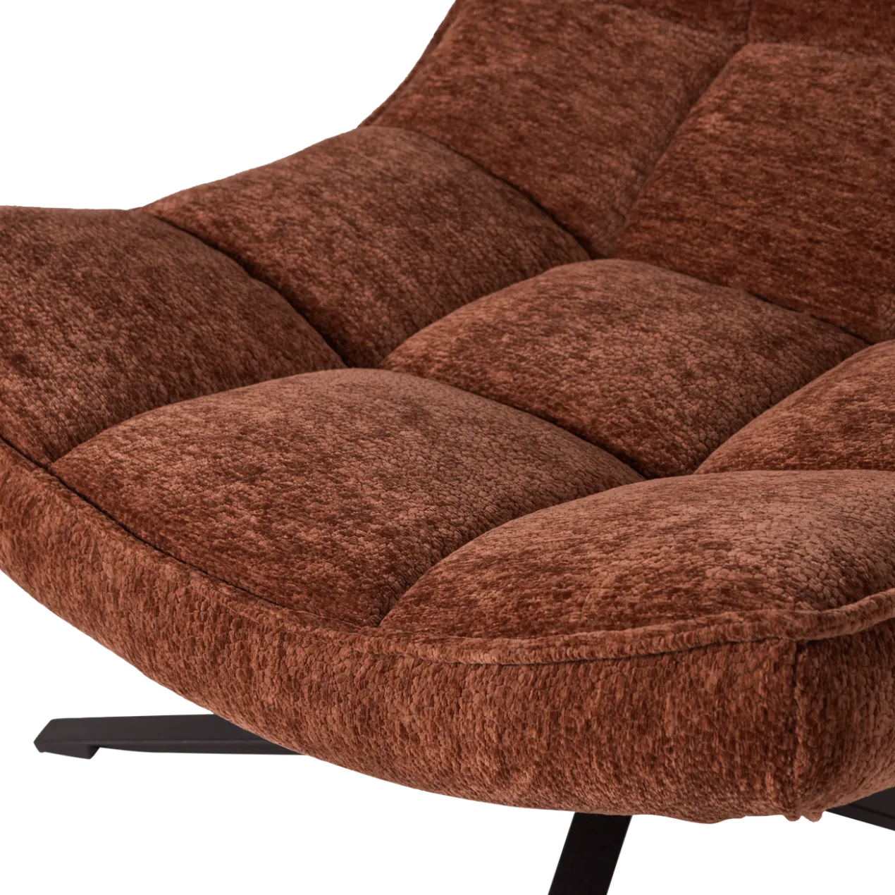 Maudi draaifauteuil chenille structuur bruin