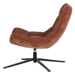 Maudi draaifauteuil chenille structuur bruin