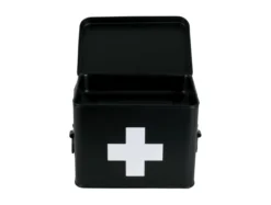 Medicine storage box medium metal matt black