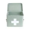 Medicine storage box medium metal matt grayed jade