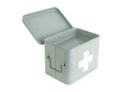 Medicine storage box medium metal matt grayed jade