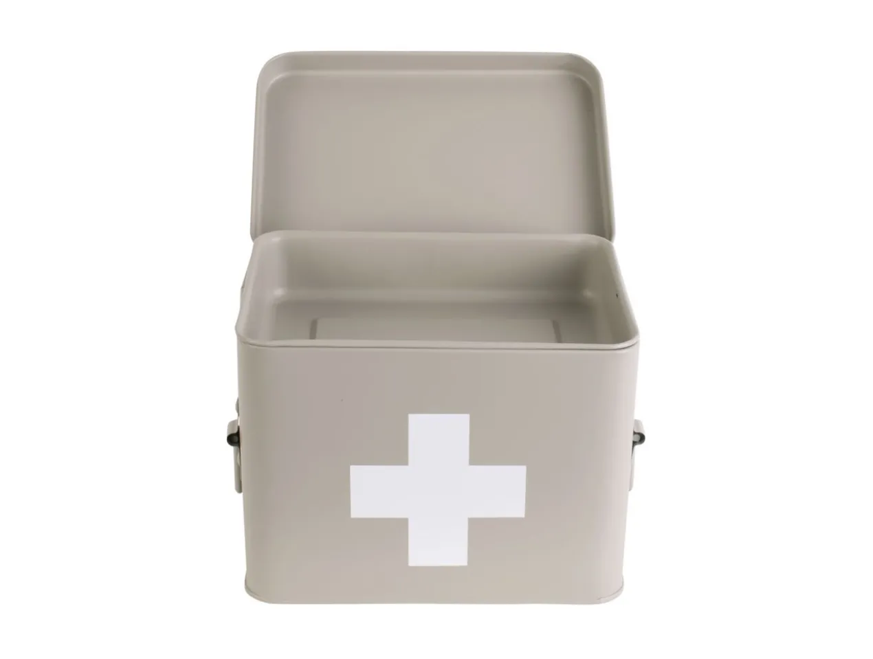 Medicine storage box medium metal matt warm grey