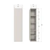 Meggy smalle opbergkast 55 cm grenen dust [fsc]