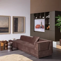Meggy tv opbergkast 160 cm grenen middenbruin [fsc]