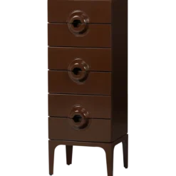Merge ladekast 6 lades eucalyptushout bruin/rood