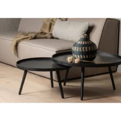 Mesa bijzettafel l 34xo60 cm hout zwart [fsc]