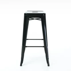 Metalen barkruk Café (zithoogte 65 cm) Zwart