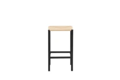 Metalen barkruk Roan zwart - met rotan zitting - 66 cm