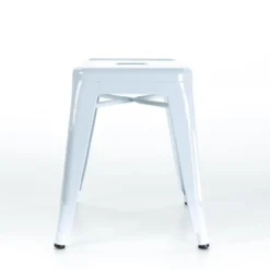 Metalen krukje Café (zithoogte 45 cm) Wit