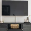 Metalen tv-meubel James - 160 x 35 cm Zwart