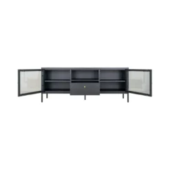 Metalen tv-meubel James - 160 x 35 cm Zwart