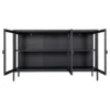 Metalen vitrinekast Dagmar Dagmar metalen vitrinekast zwart - 40 x 140 cm