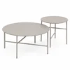 Mila metalen tuin salontafel grijs - Ø 50 cm