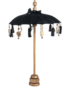 Mini parasol bamboe tafelmodel zwart