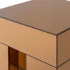Mirrox bijzettafel hout spiegelglas bruin [fsc]