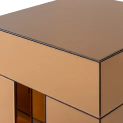 Mirrox bijzettafel hout spiegelglas bruin [fsc]