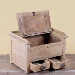 Mivaan - Vintage Teakhouten Box van Oud Hout