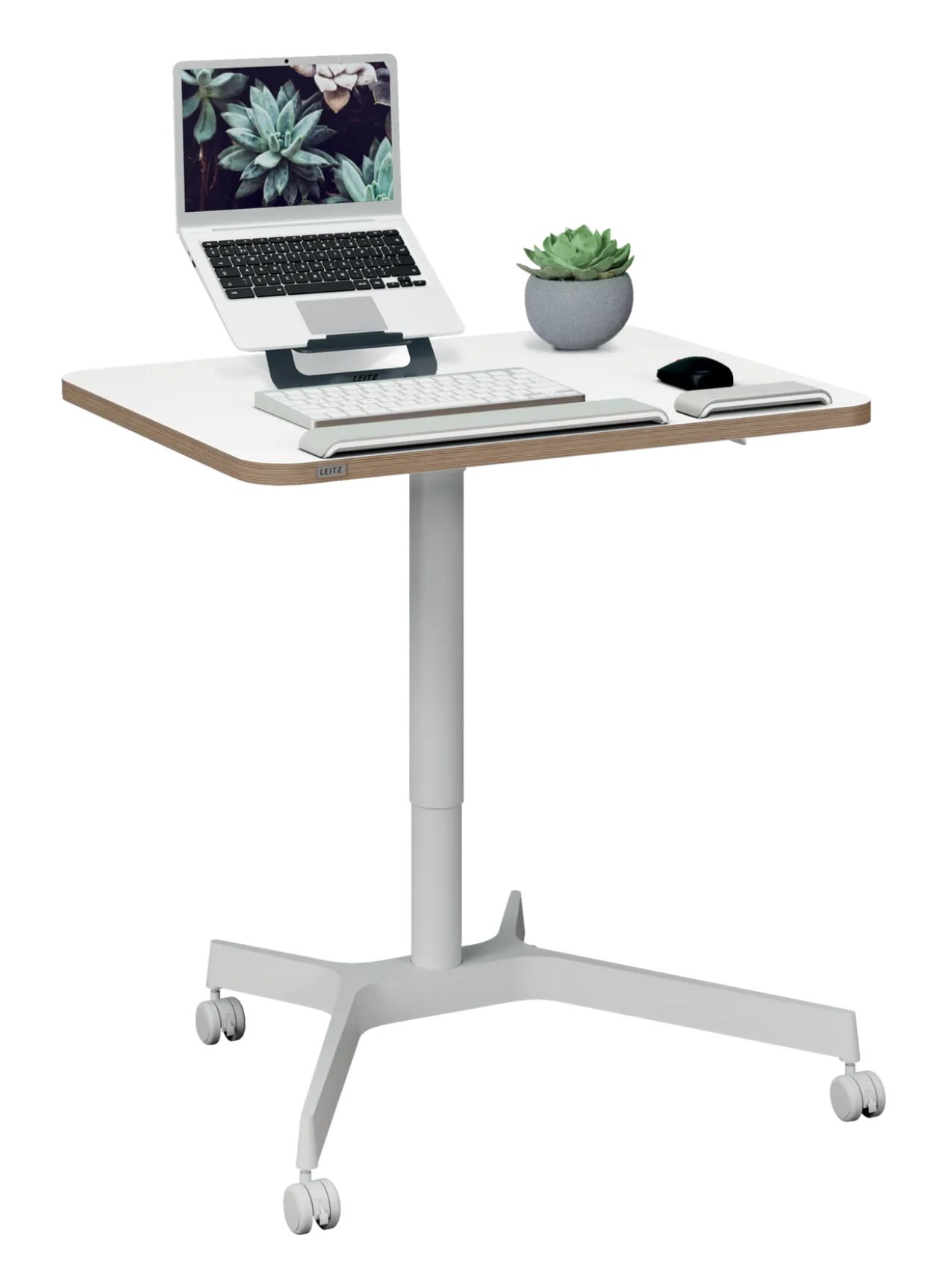 Mobiel Zit-Sta Bureau 80x60 cm wit