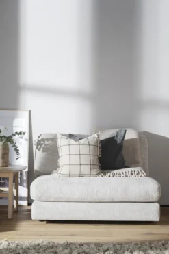 Modulair bankelement Duncan - 112 cm Lichtgrijs/beige