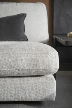 Modulair bankelement Duncan - 112 cm Lichtgrijs/beige