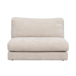 Modulair bankelement Duncan - 112 cm Lichtgrijs/beige