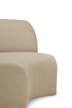 Modulaire bank Bulky 90° hoekelement almond