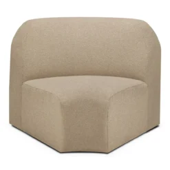 Modulaire bank Bulky 45° hoekelement almond