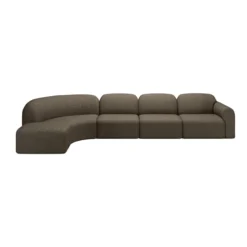 Modulaire bank Bulky hoek links footstool cedar