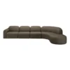Modulaire bank Bulky hoek rechts ronde footstool cedar