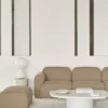 Modulaire bank Bulky rechts 45° hoek voetenbank light sepia