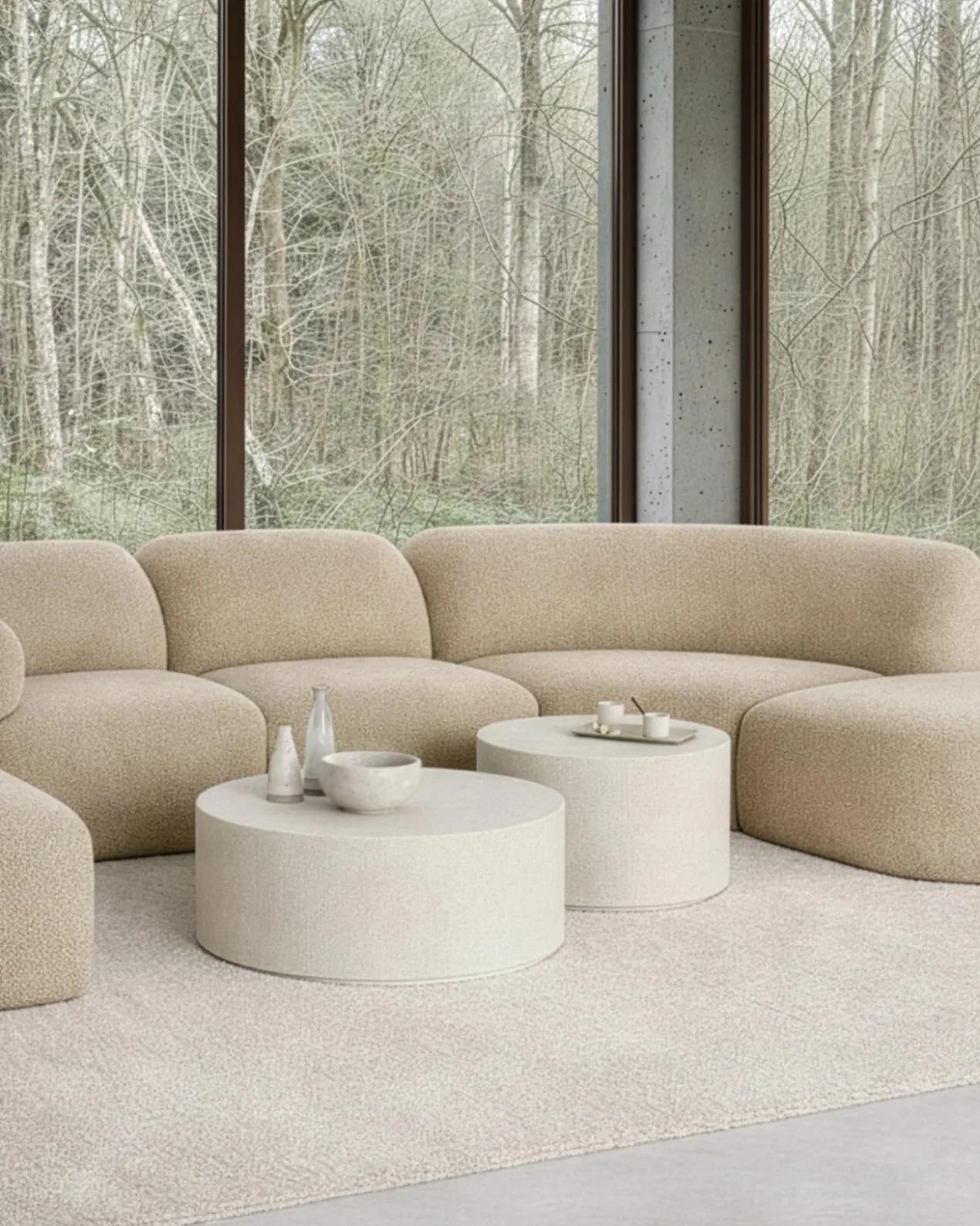 Modulaire bank Bulky 1 seat almond