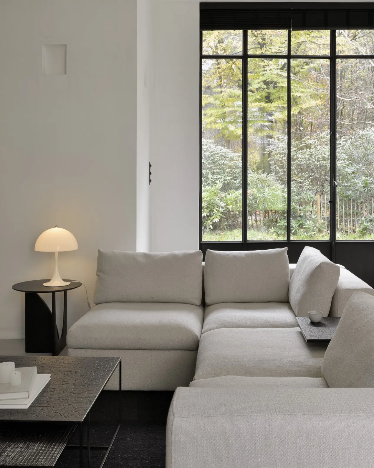 Modulaire bank Mellow - leuning links - off white