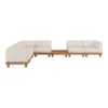 Modulaire bank Monocle outdoor wit set L of R + koffietafel