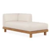 Modulaire bank Monocle outdoor wit loungbed L arm