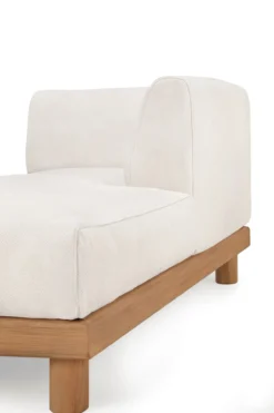 Modulaire bank Monocle outdoor wit loungbed L arm