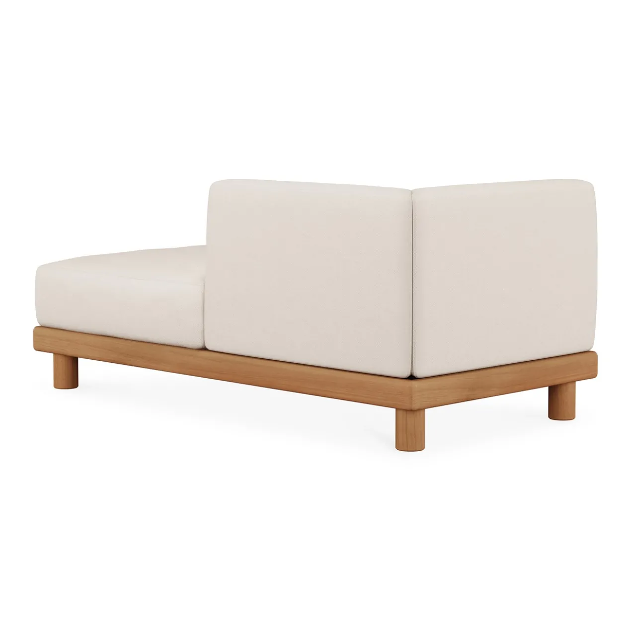 Modulaire bank Monocle outdoor wit loungbed L arm