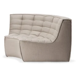 Modulaire bank N701 - beige - 90° round corner
