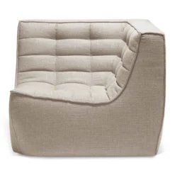 Modulaire bank N701 beige set 1 + 2 seat 90° rechte hoek