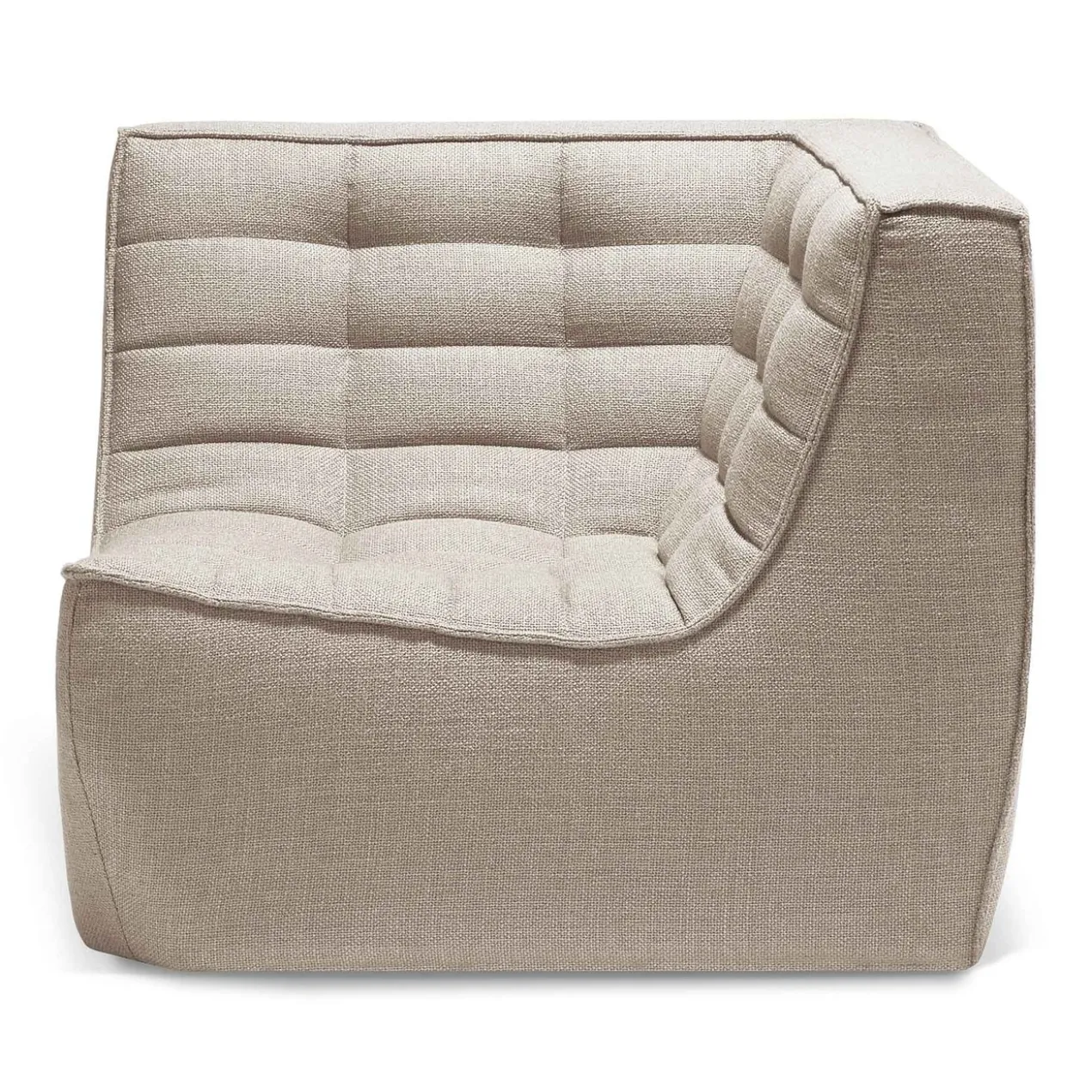 Modulaire bank N701 beige set 1 + 2 seat 90° rechte hoek