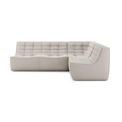 Modulaire bank N701 beige set 1 + 2 seat 90° rechte hoek