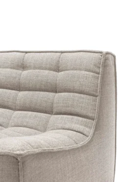 Modulaire bank N701 beige set 1 + 2 seat 90° rechte hoek