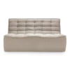 Modulaire bank N701 beige set 1 + 2 seat 90° ronde hoek