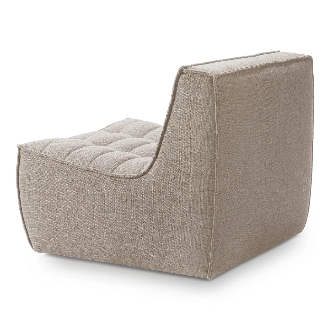 Modulaire bank N701 beige set 1 + 2 seat 90° ronde hoek