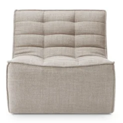 Modulaire bank N701 beige set 1 + 2 seat 90° ronde hoek
