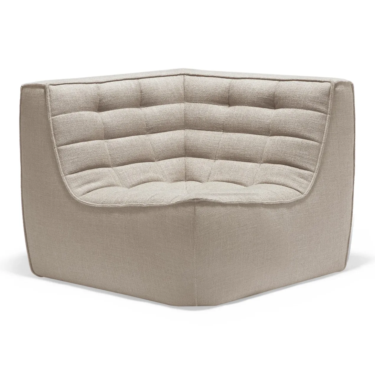 Modulaire bank N701 beige set 1 seat, 3 seat, 90° recht hoek