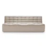 Modulaire bank N701 beige set 2 seat, 3 seat, 90° recht hoek